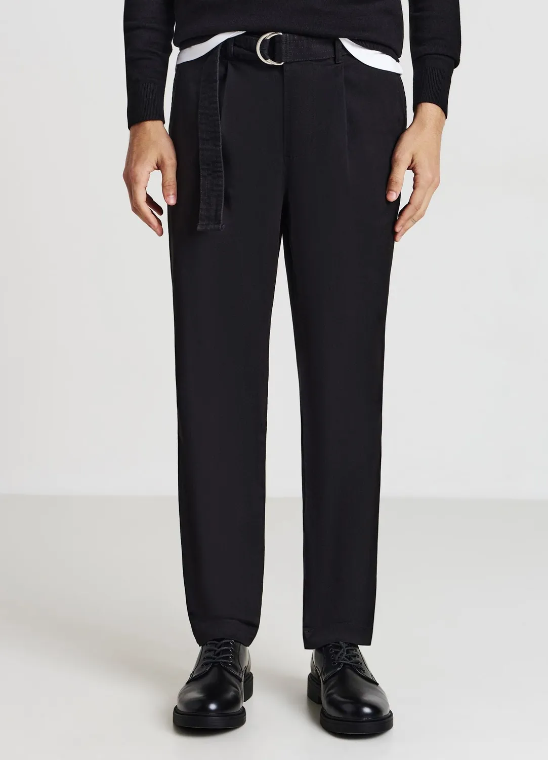 Calliope chino homme avec ceinture à boucle