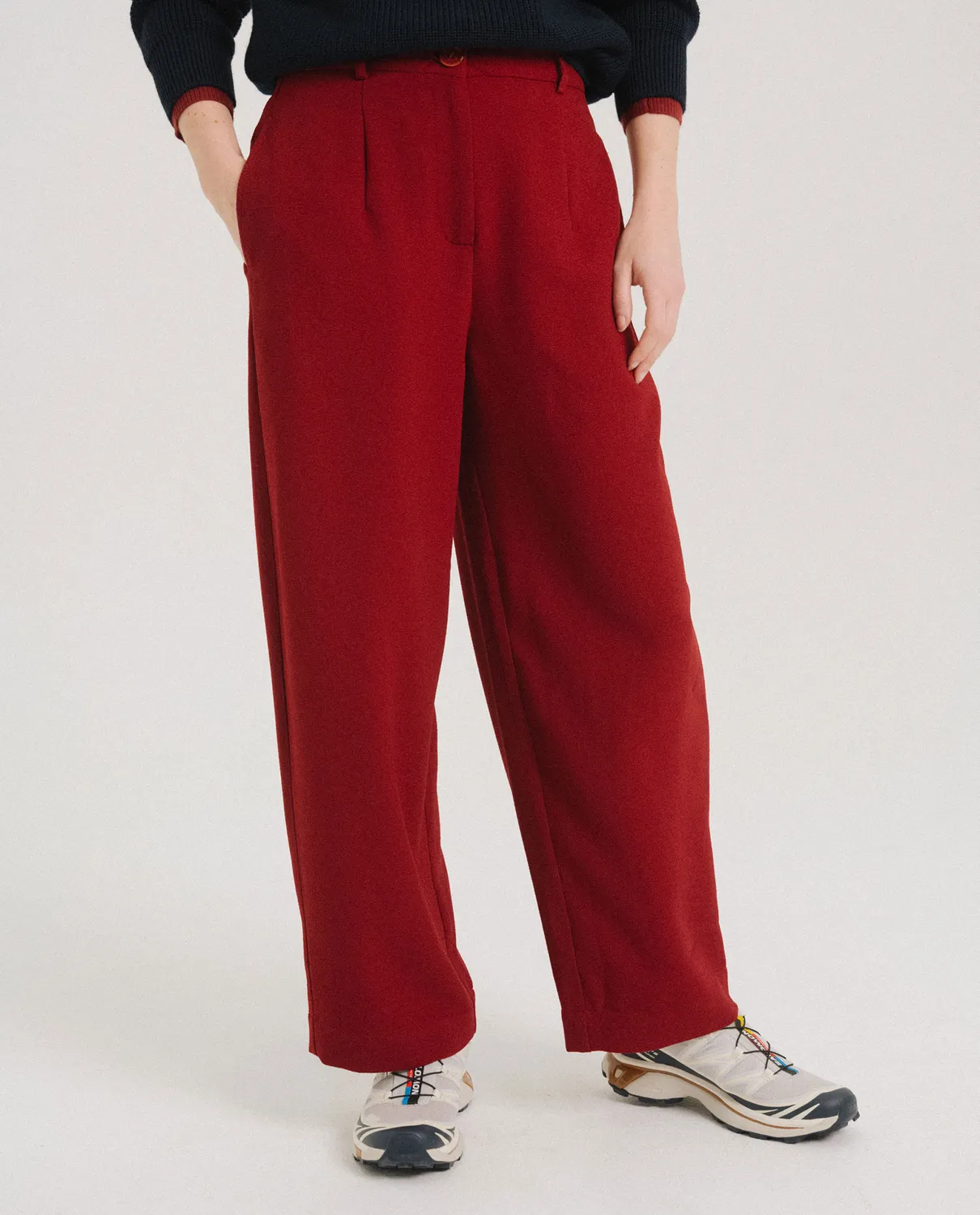 Tinsels Brando pantalon Cherry crêpe fluide
