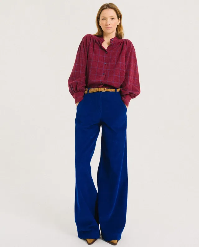 Tinsels Fedel pantalon velours klein brodé
