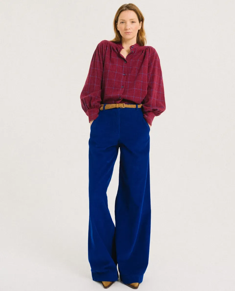 Tinsels Fedel pantalon velours klein brodé
