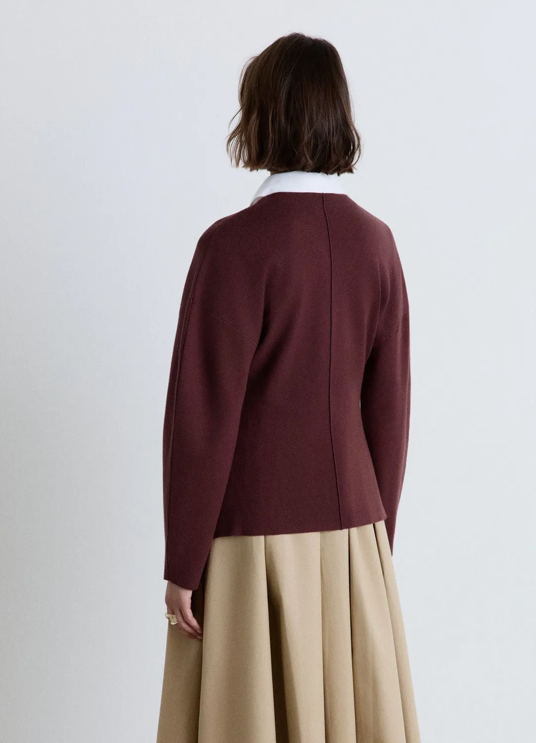 Calliope cardigan à crochets femme col V évasé