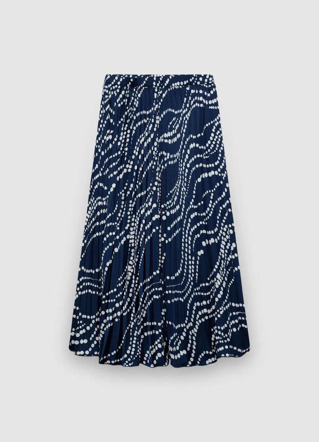 Calliope jupe plissée pois femme midi