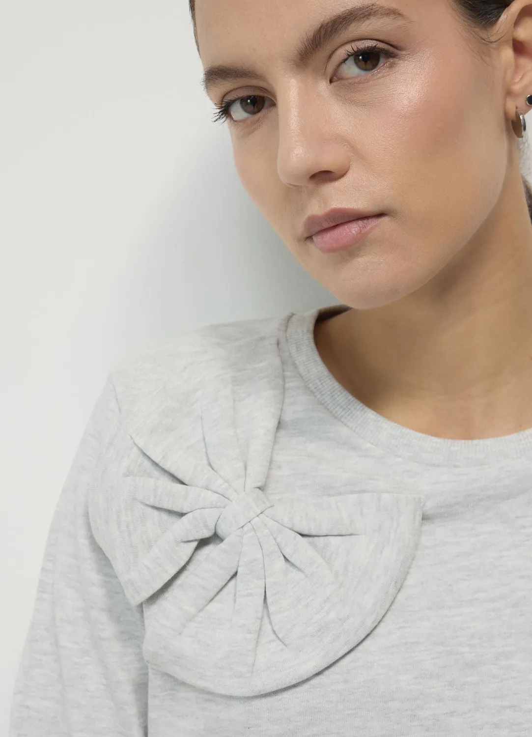 Calliope Sweat Col Rond sweat femme coton nœud