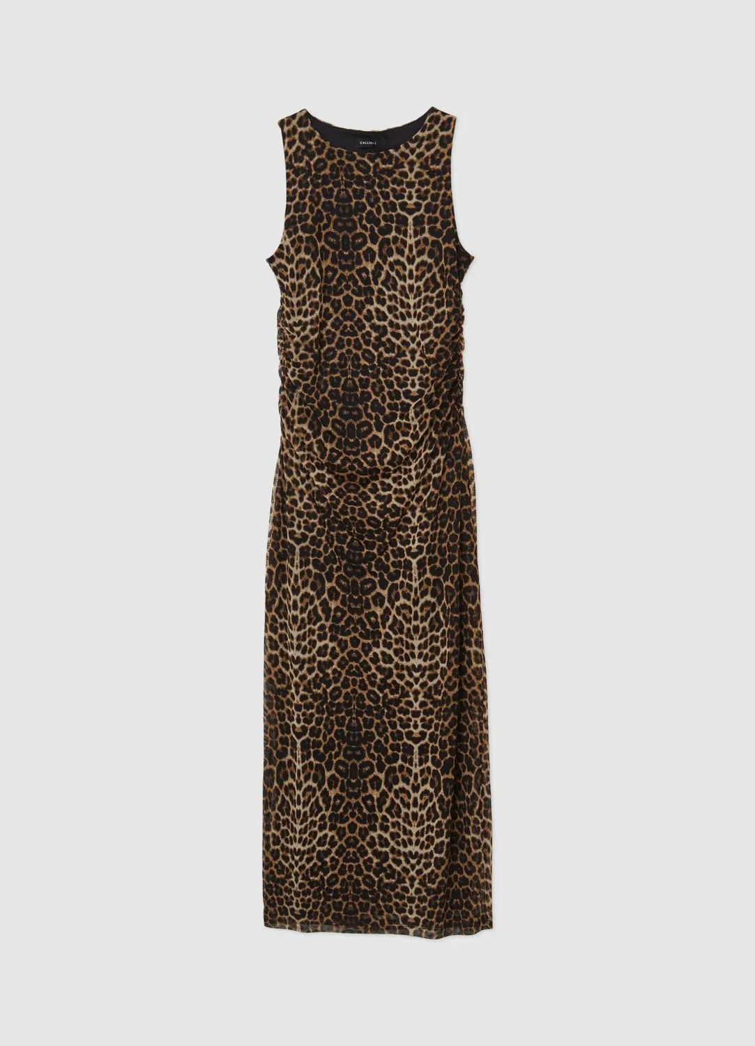 Calliope robe longue animalier sans manches femme