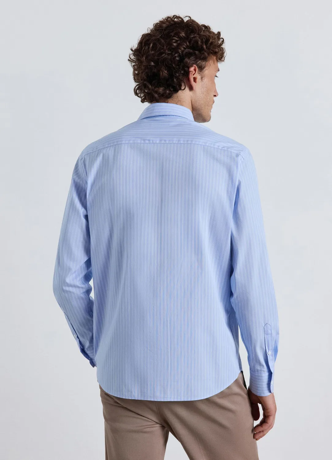 Calliope chemise rayée col classique homme
