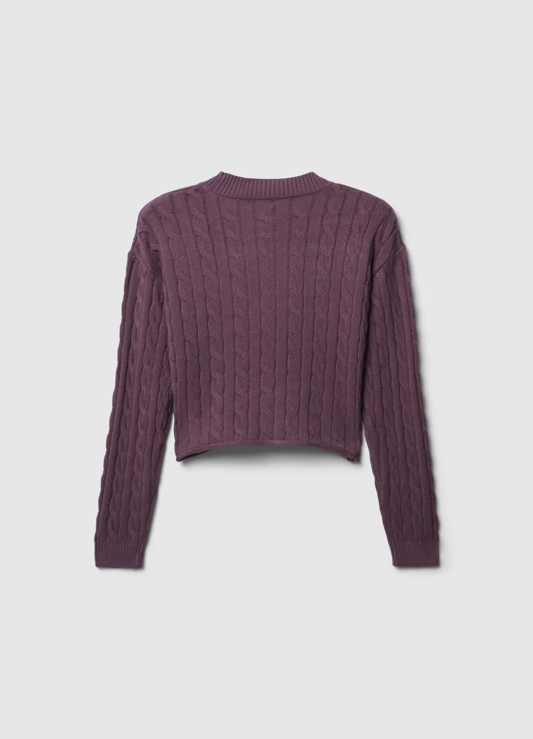 Calliope pull crop femme torsades col rond