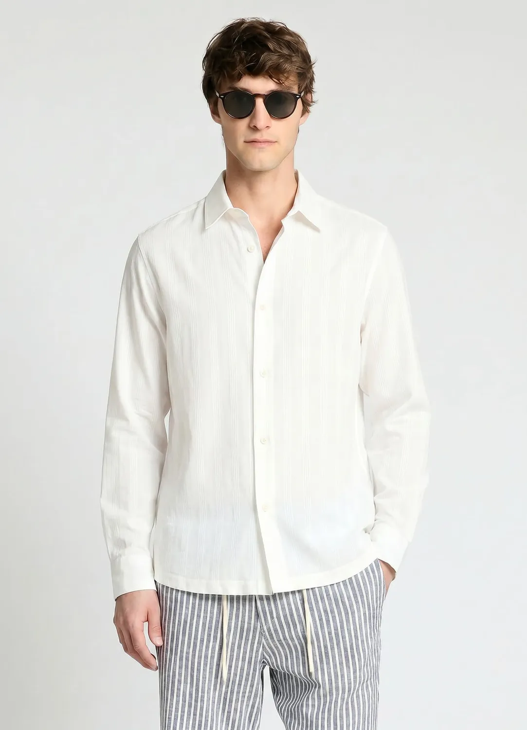 Calliope chemise homme rayée manches longues