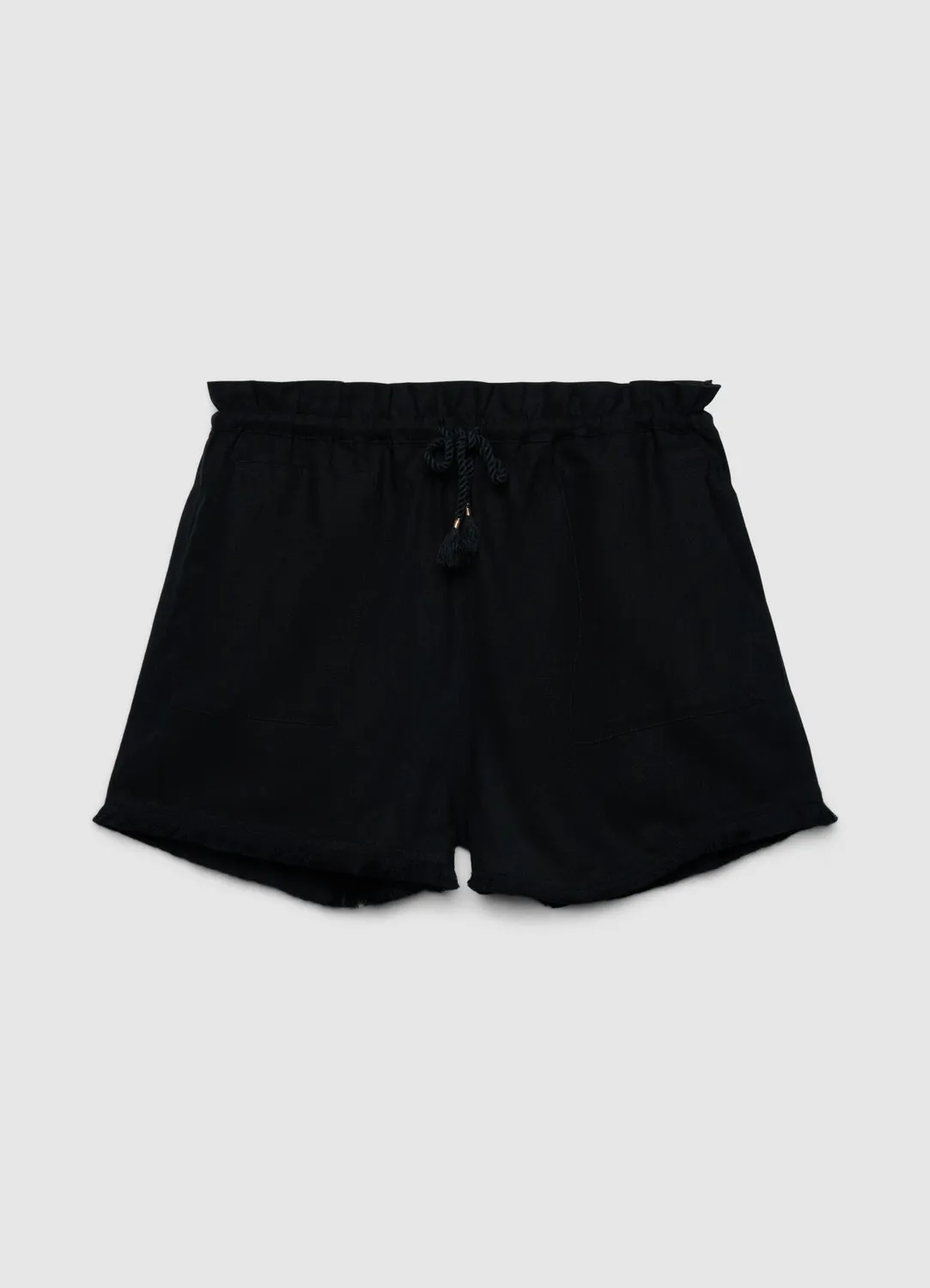 Calliope short lin franges femme taille haute