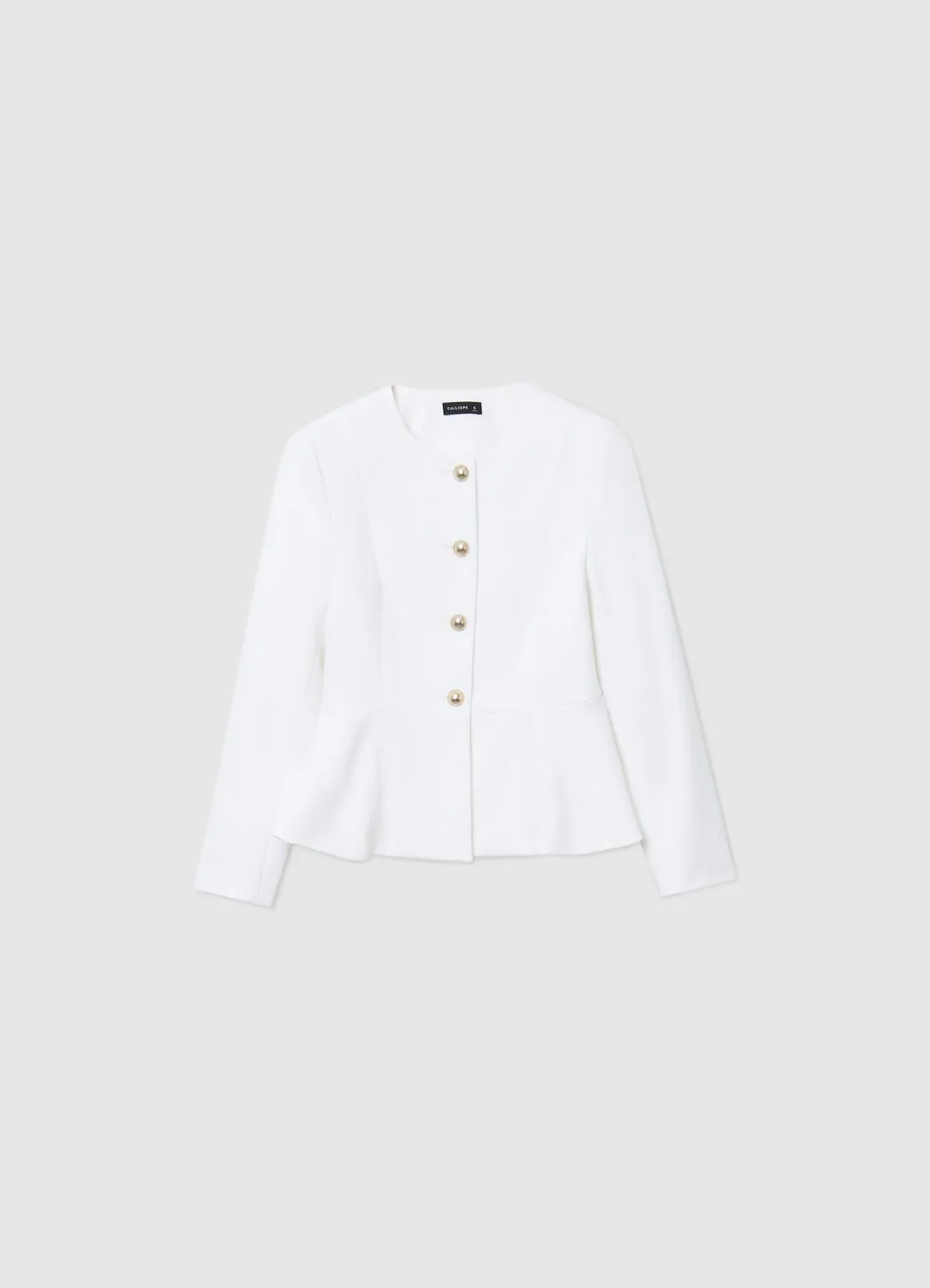 Calliope veste péplum femme boutons décoratifs