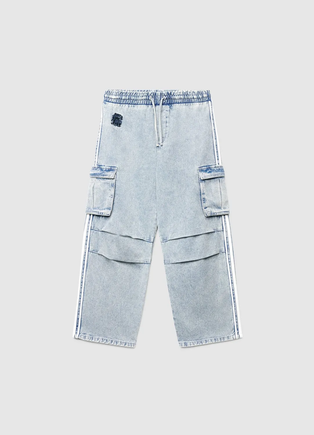 Calliope jean cargo fille bandes latérales coulisse