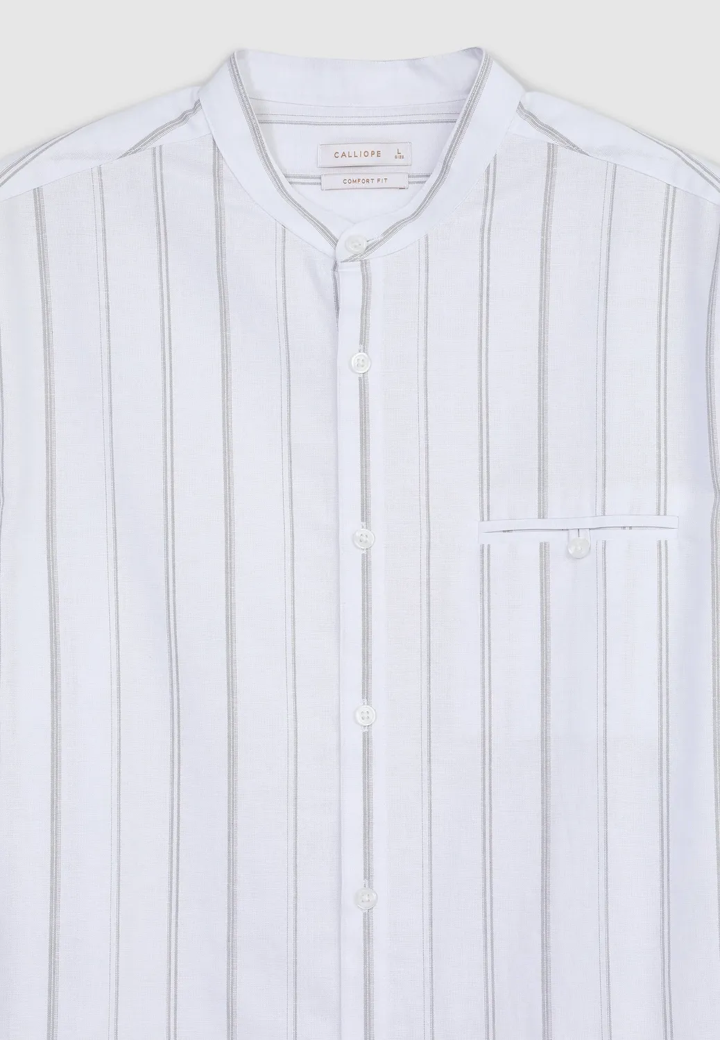 Calliope chemise coréenne rayures homme coton