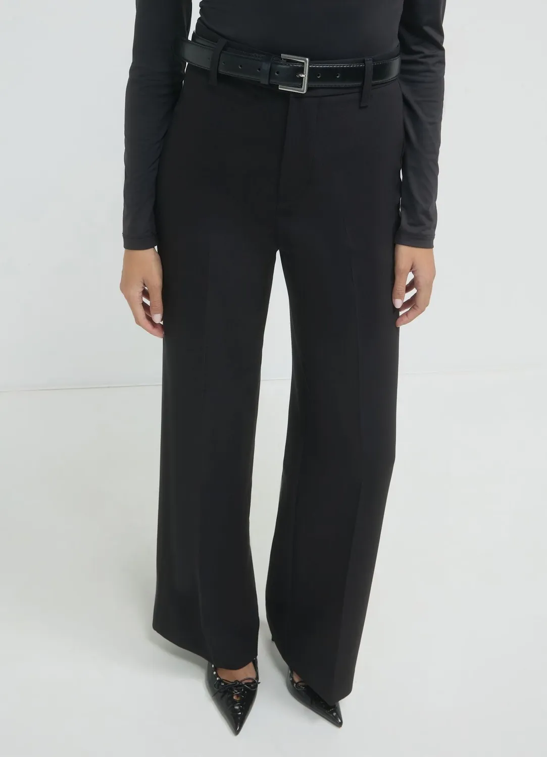 Calliope pantalon palazzo femme fluide uni