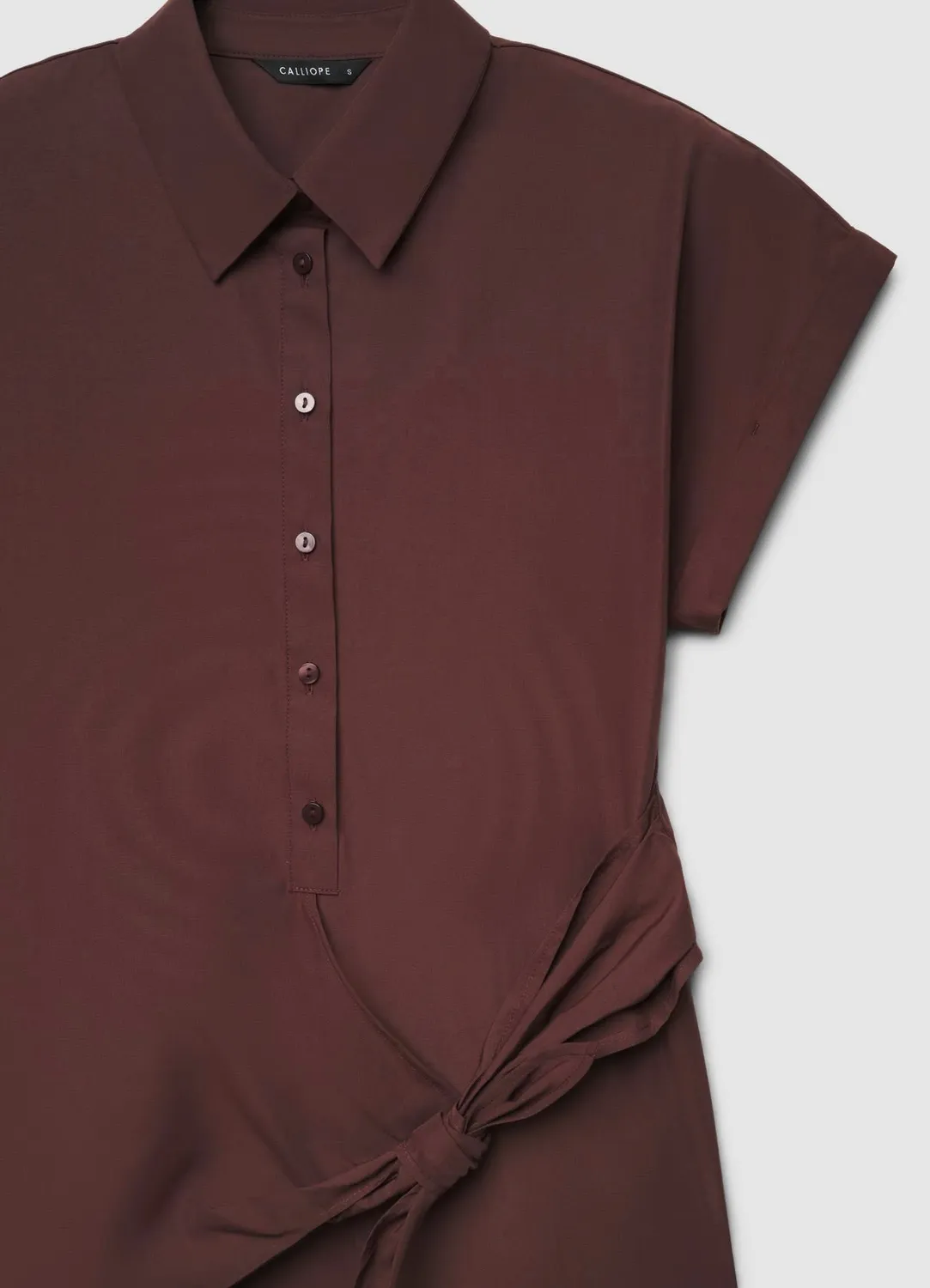 Calliope chemise femme nœud côté manches courtes