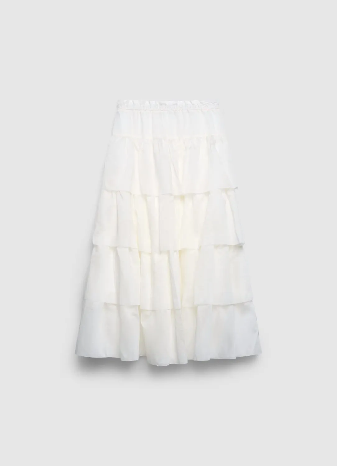 Calliope jupe volants elastiquee femme unie