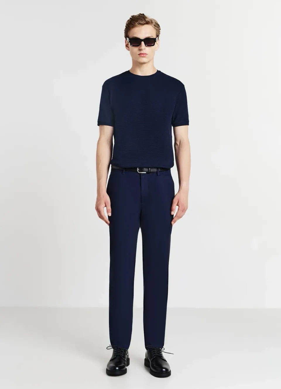 Calliope Tessuto Operato t-shirt homme coton uni