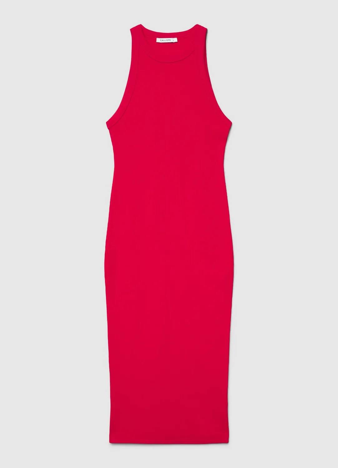 Calliope Atelier robe longue côtelée épaules dénudées