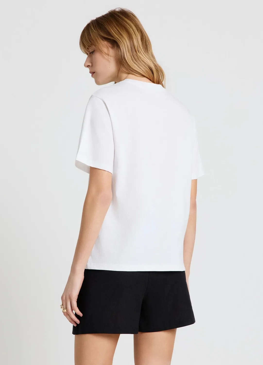 Calliope t-shirt femme broderie fleurs col rond