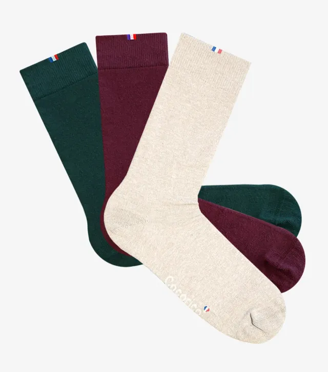 Cocorico BBV chaussettes homme x3 coton