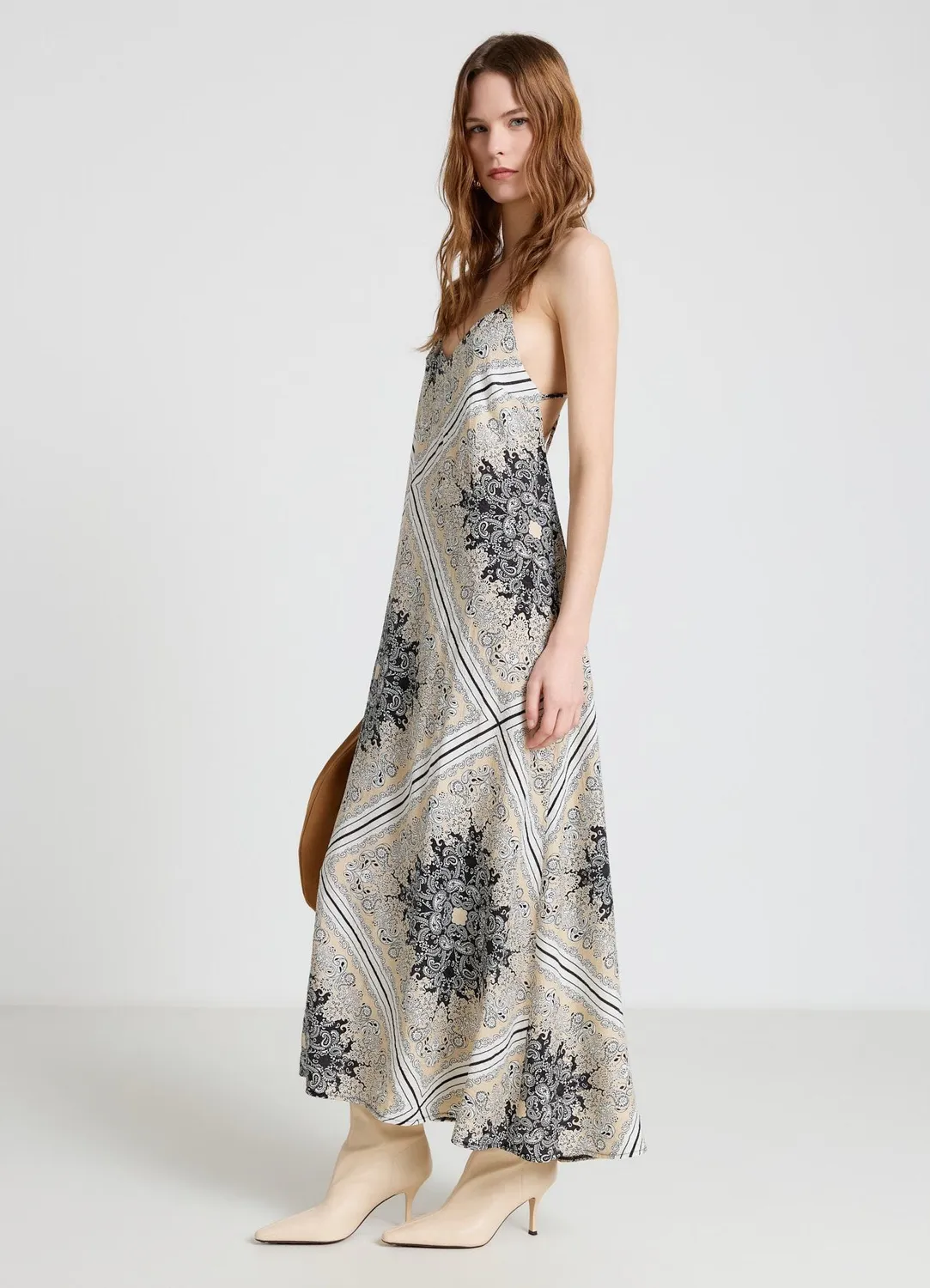 Calliope robe longue femme bandana dos nu S
