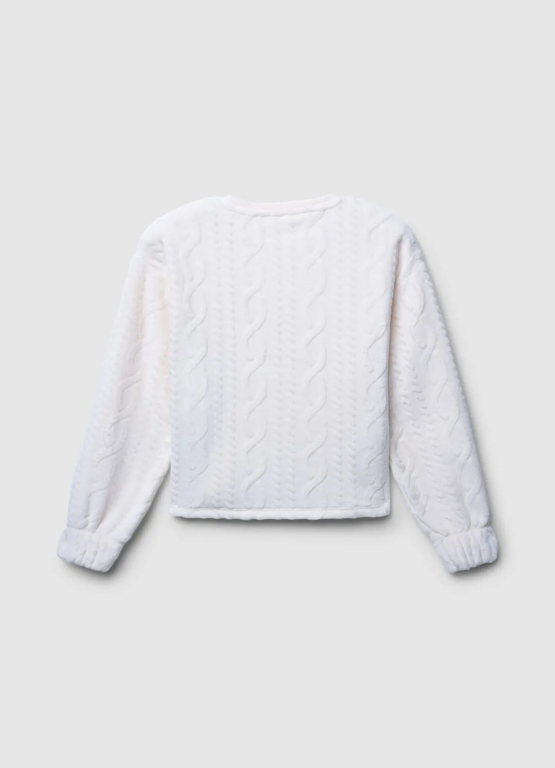 Calliope sweat torsadé femme col rond manches longues