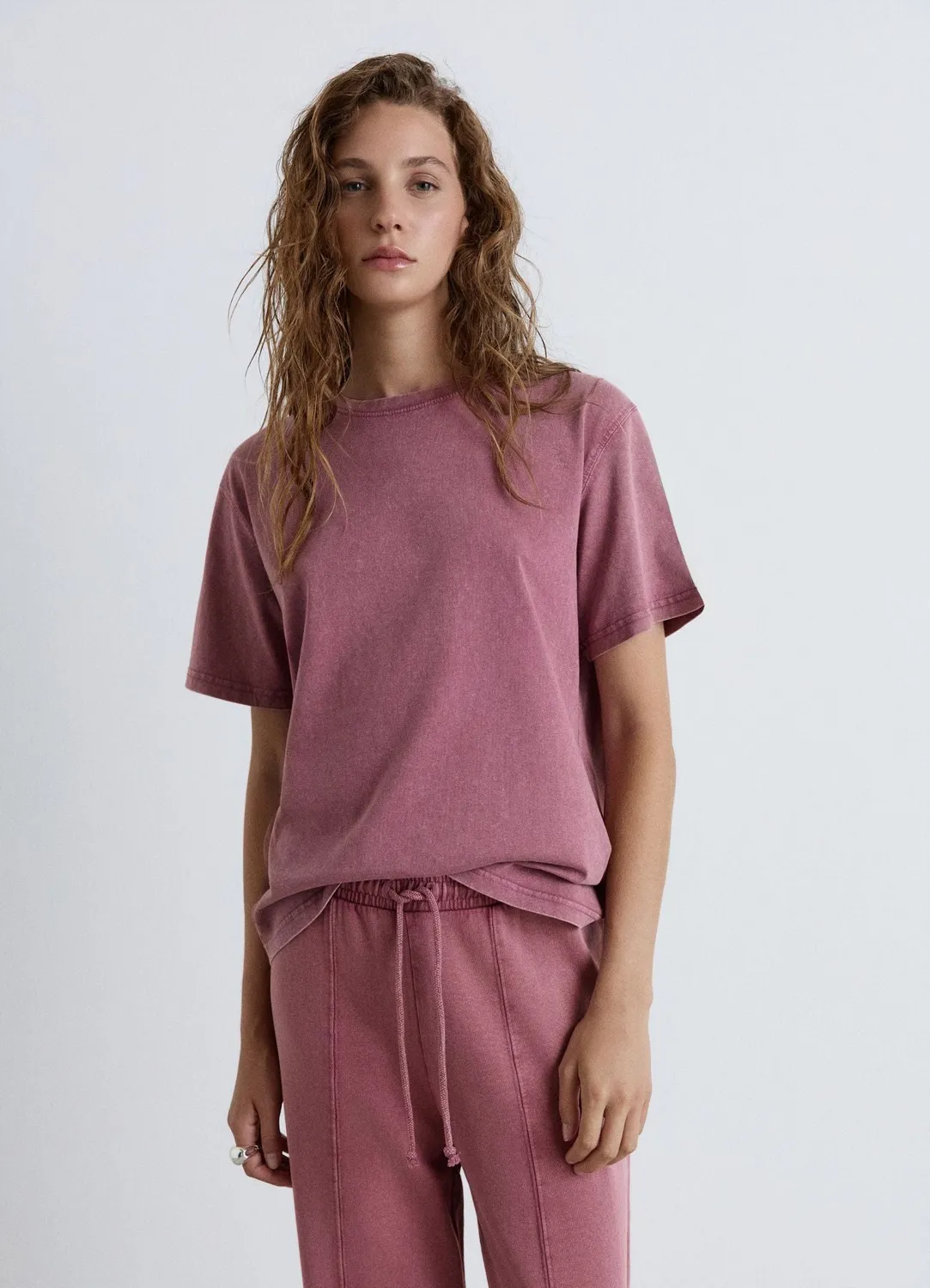 Calliope t-shirt effet délavé femme col rond