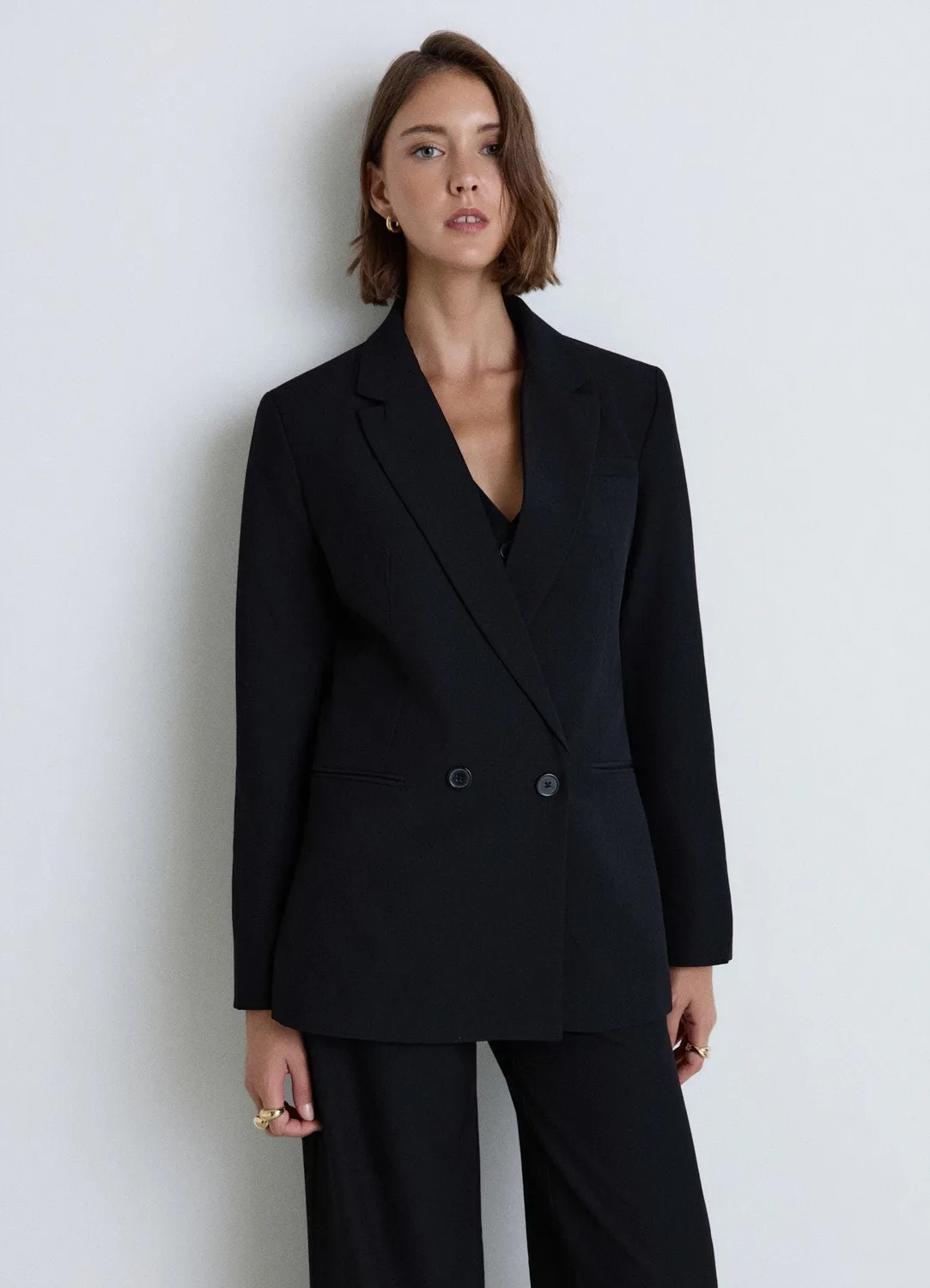 Veste Calliope double boutonnage femme unie