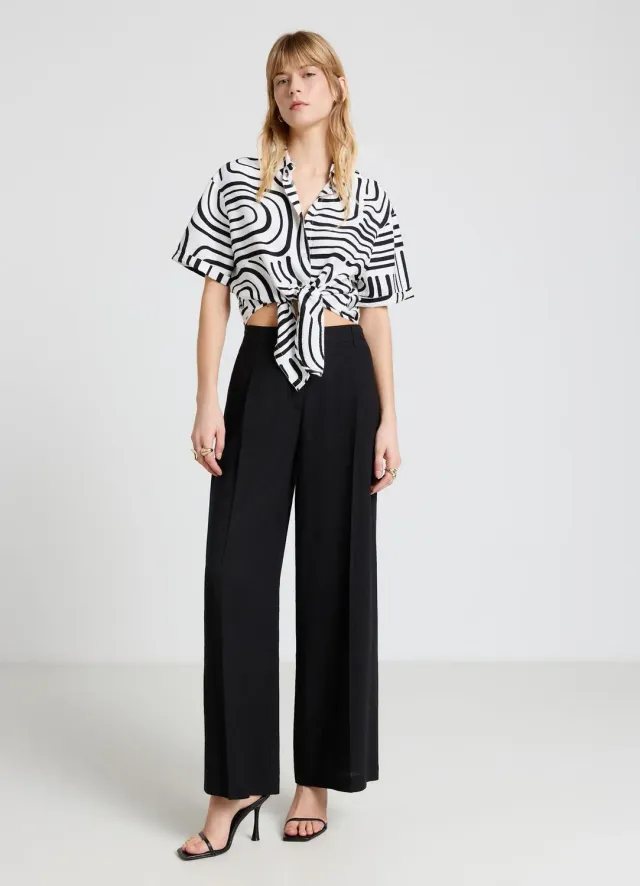Calliope pantalon palazzo taille haute femme taille S