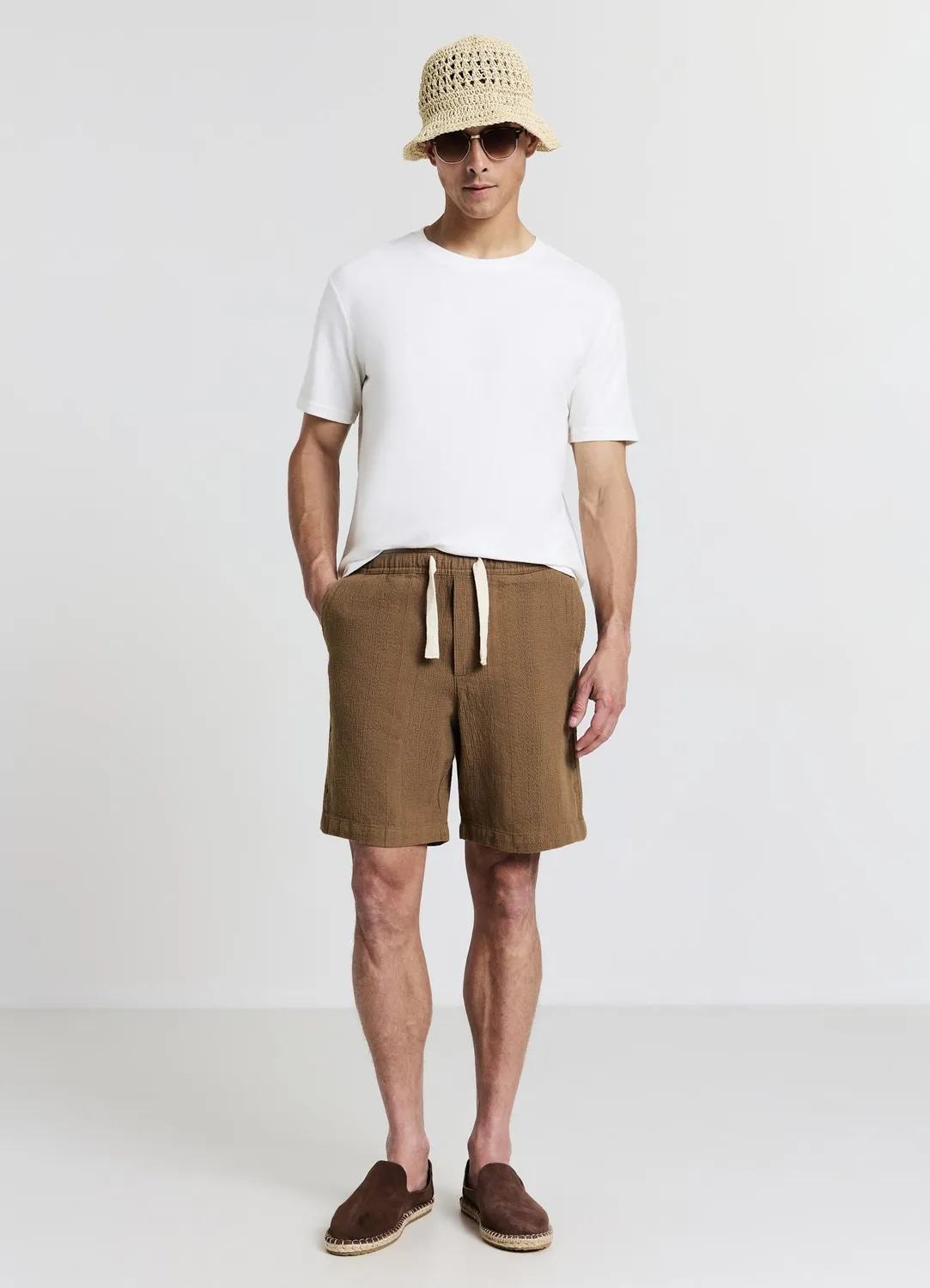 Calliope bermuda rayé homme coton cordon