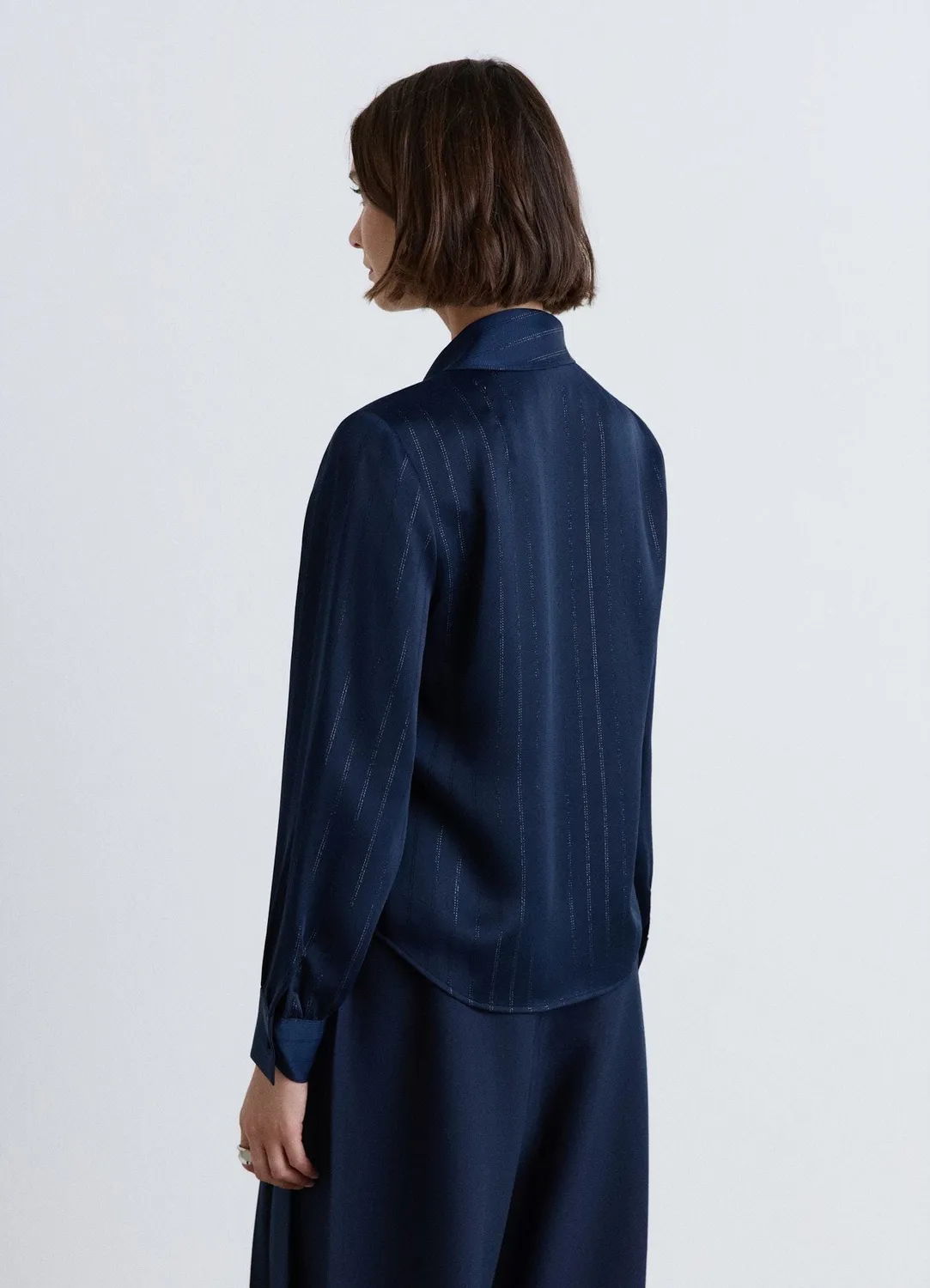 Calliope Châle blouse femme rayé col V