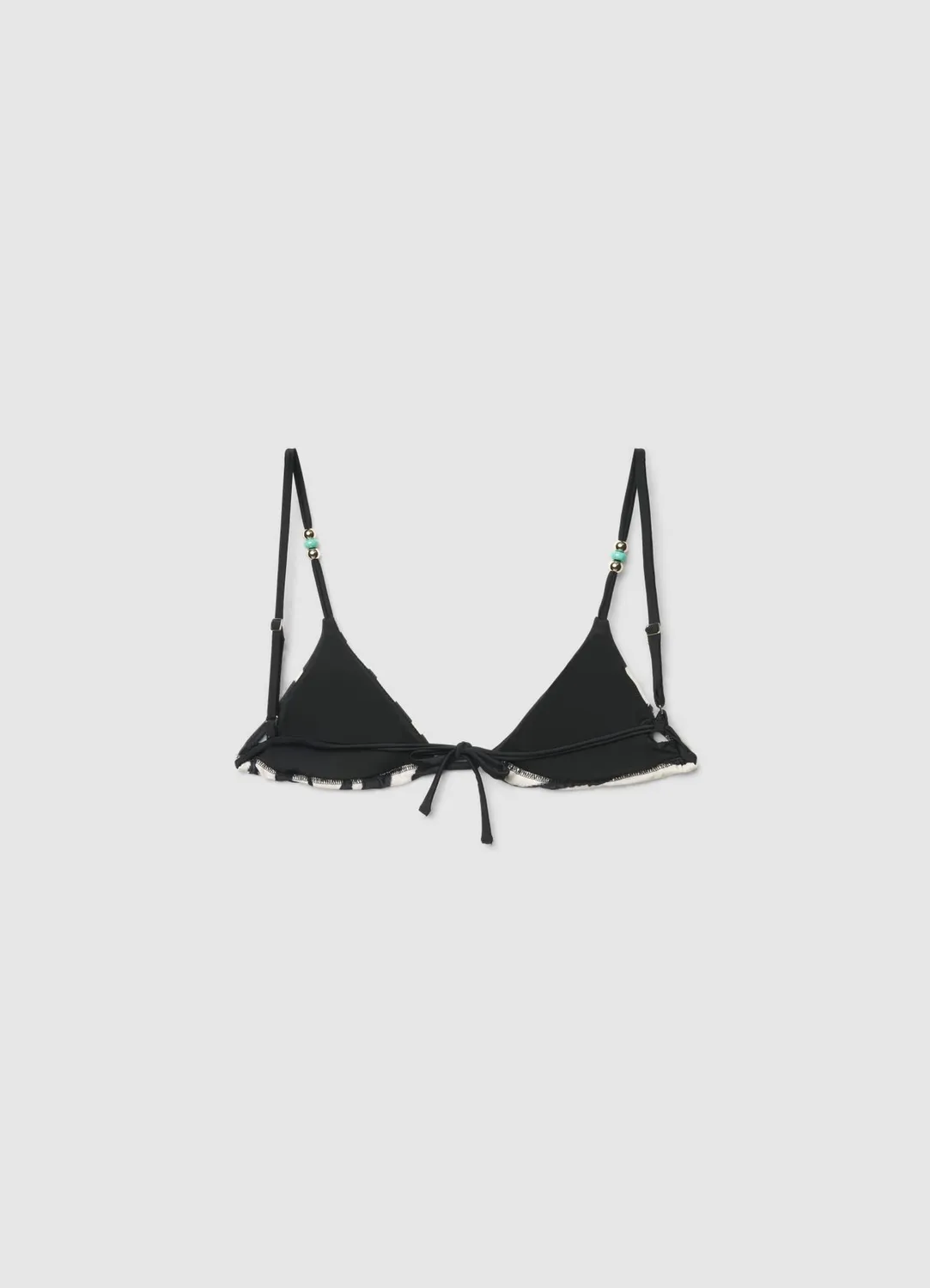 Calliope triangle zèbre haut de bikini réversible à coques