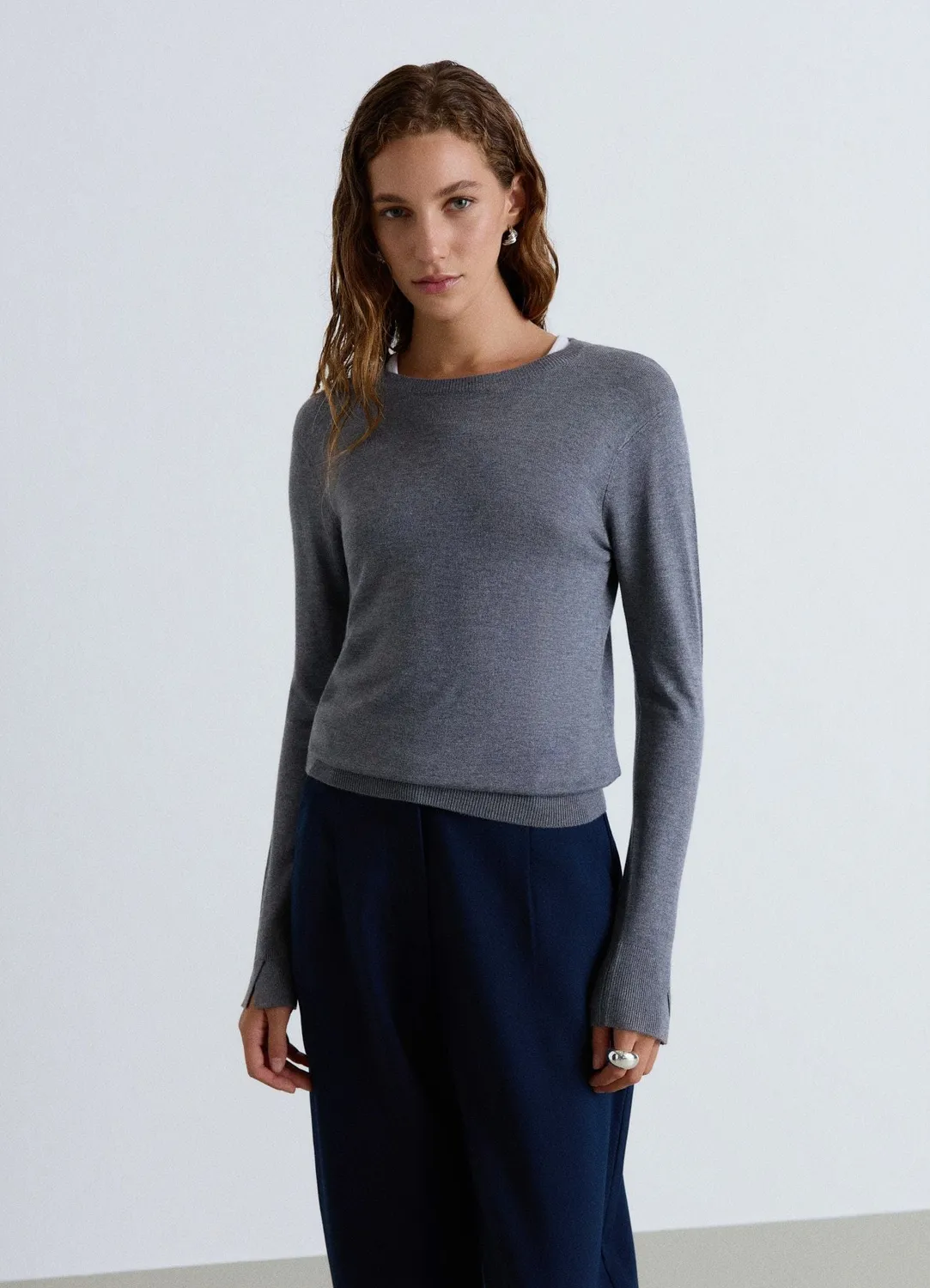 Calliope pull col rond uni femme taille S