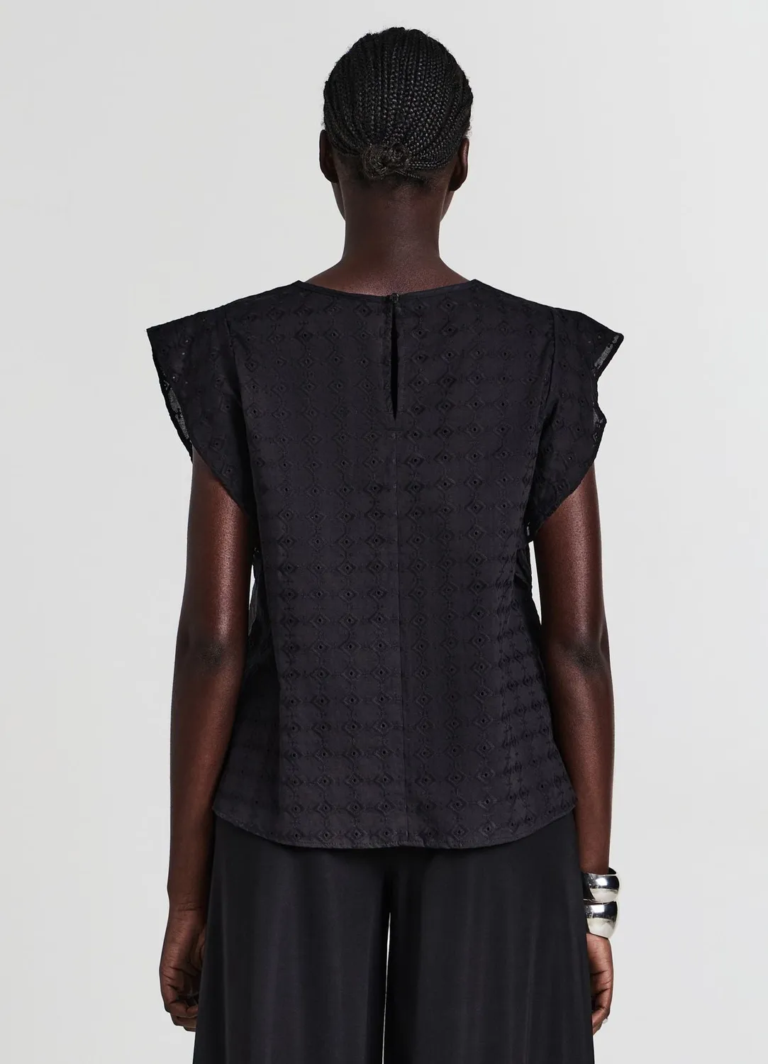 Calliope blouse sangallo femme ruchés manches courtes