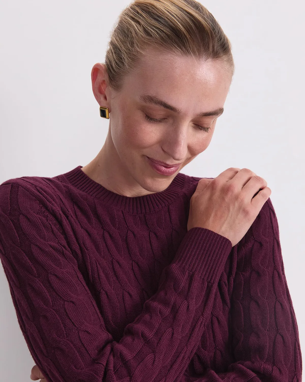 Sportscraft Merino Cable Sweater pull laine mérinos
