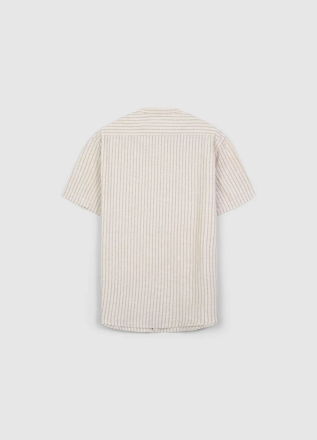 Calliope chemise homme col coréen rayée coton