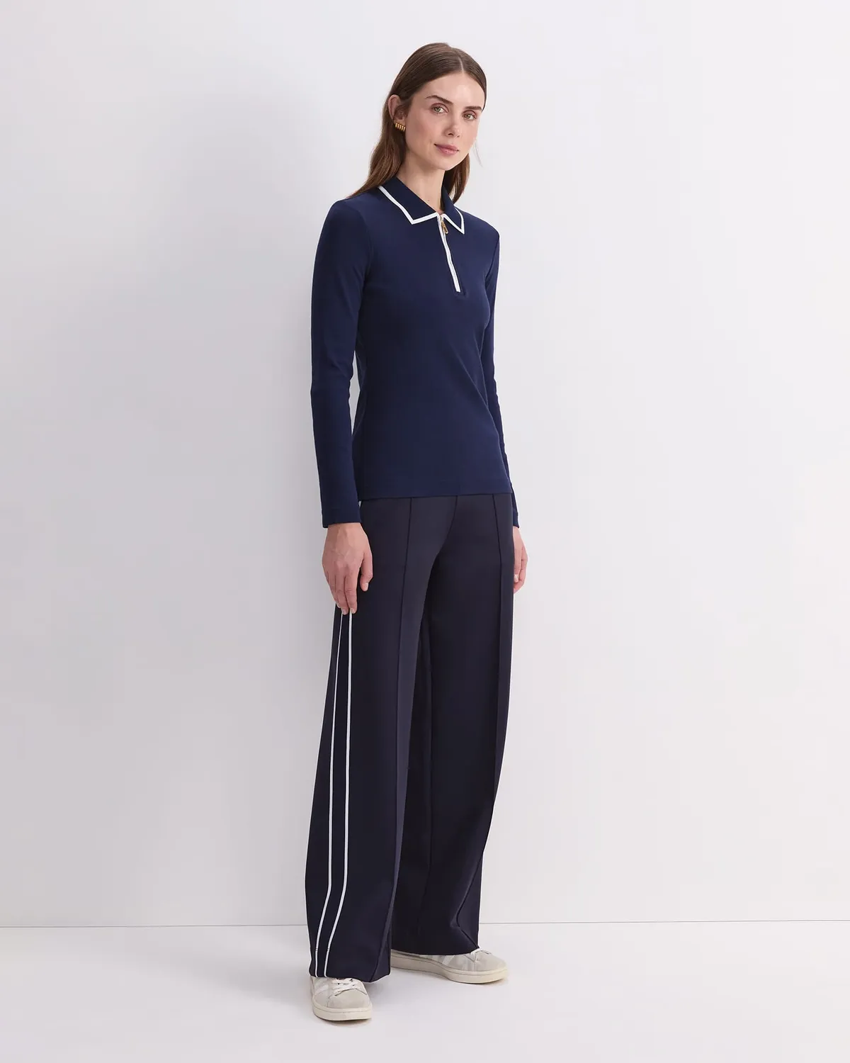 Sportscraft Lucy sweat coton col zippé femme