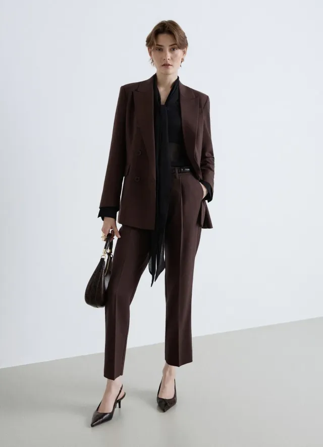 Calliope pantalon pinces femme droit bureau