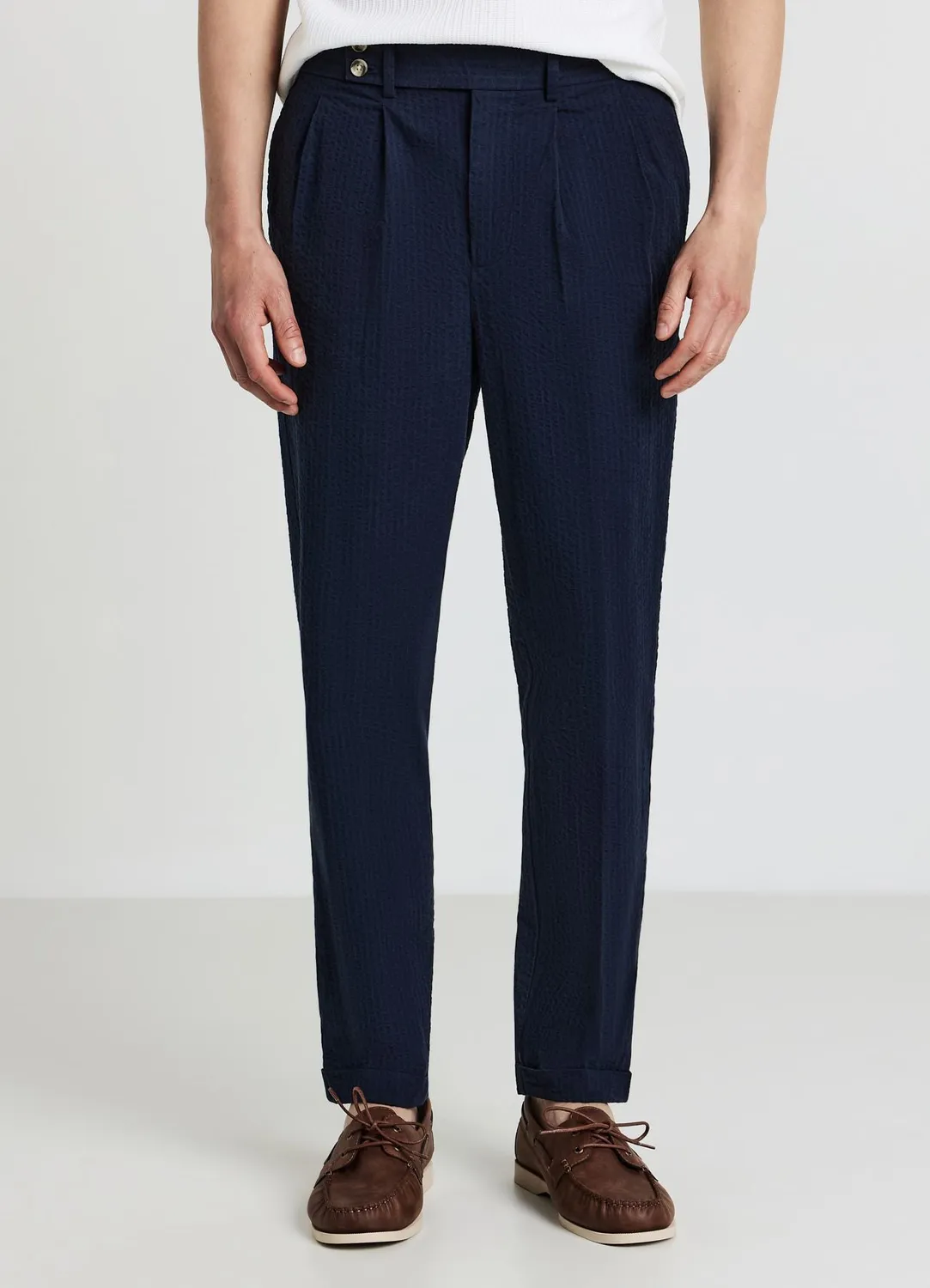 Calliope pantalon long homme coton uni
