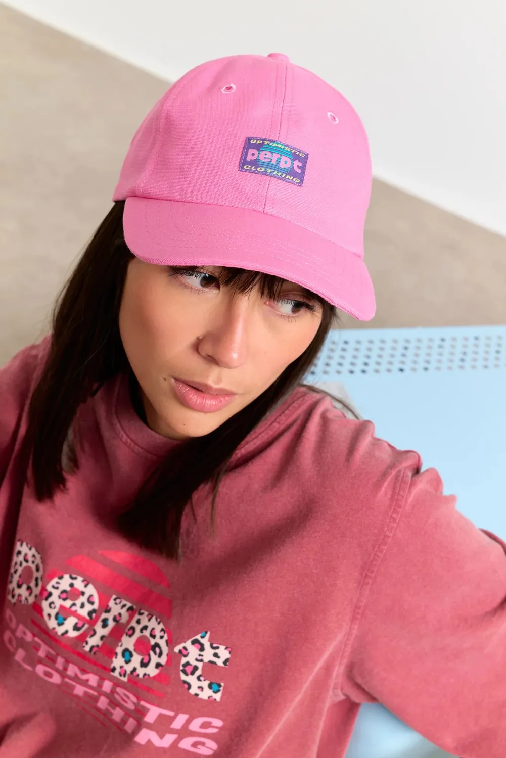 Perpète casquette rose coton bio réglable