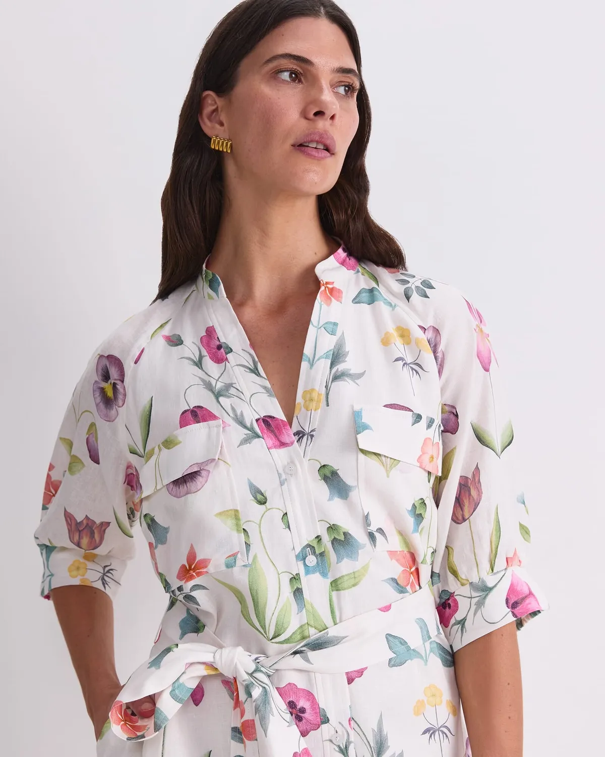 Sportscraft Floral Majesty Liberty robe midi lin