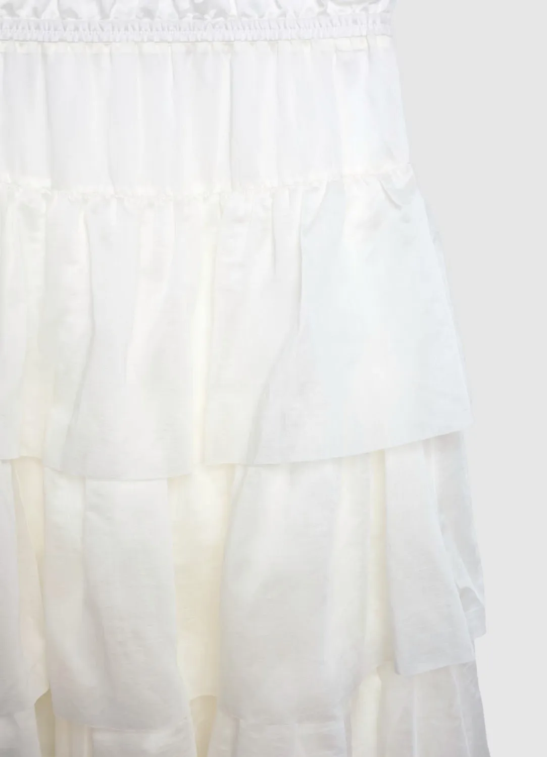 Calliope jupe volants elastiquee femme unie