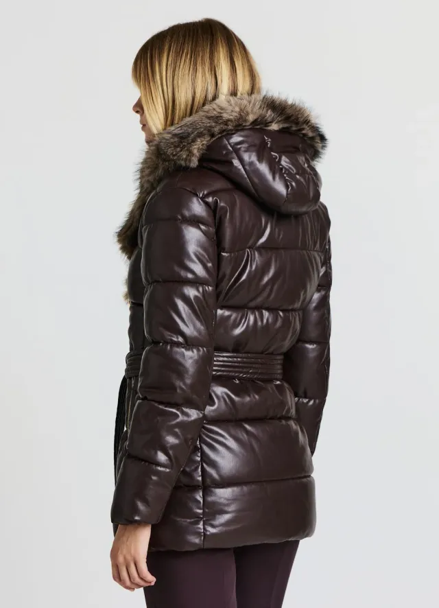 Calliope Doudoune Femme Capuche Fourrure Zip