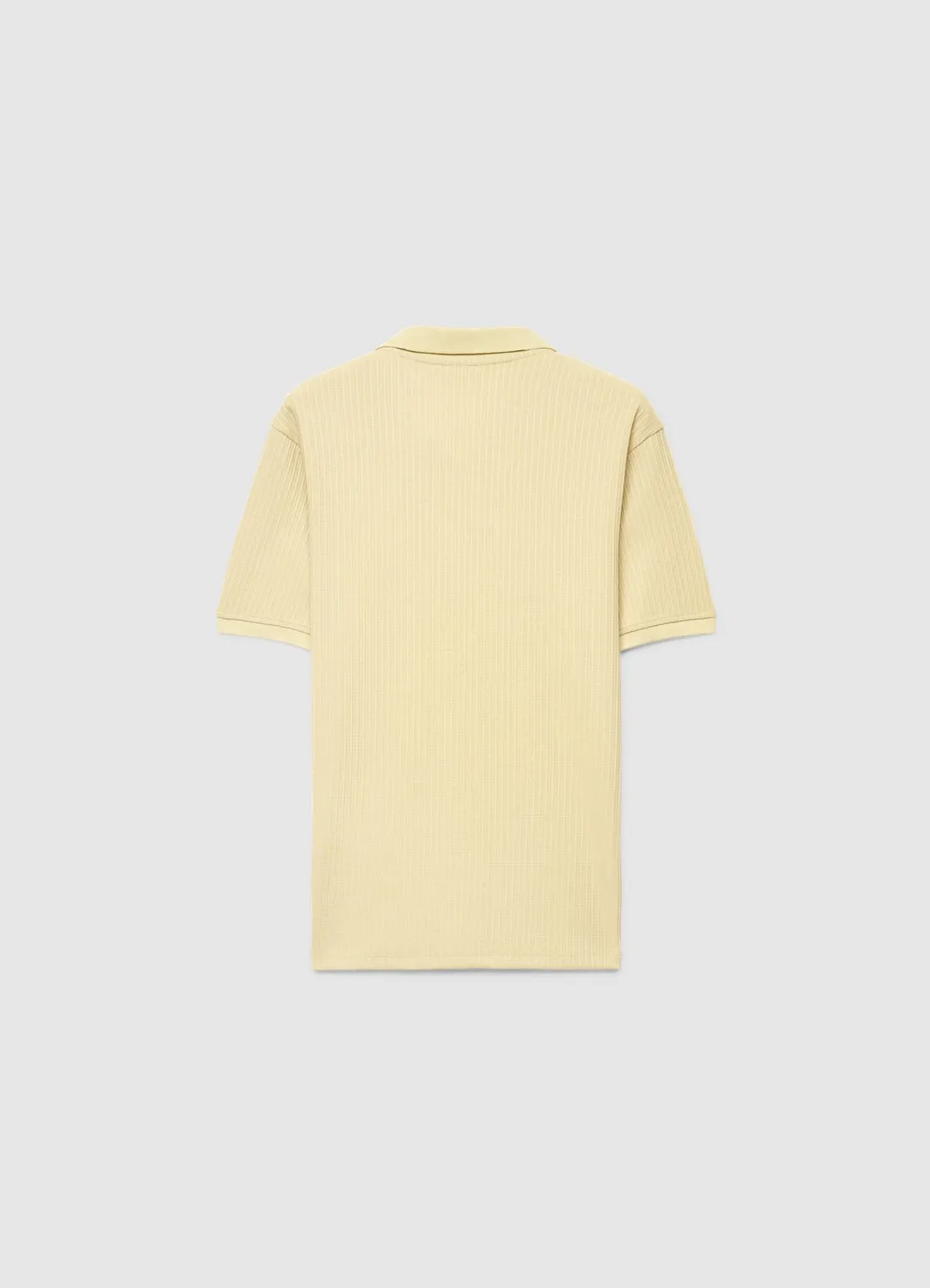 Calliope polo homme côtelé col V sans boutons