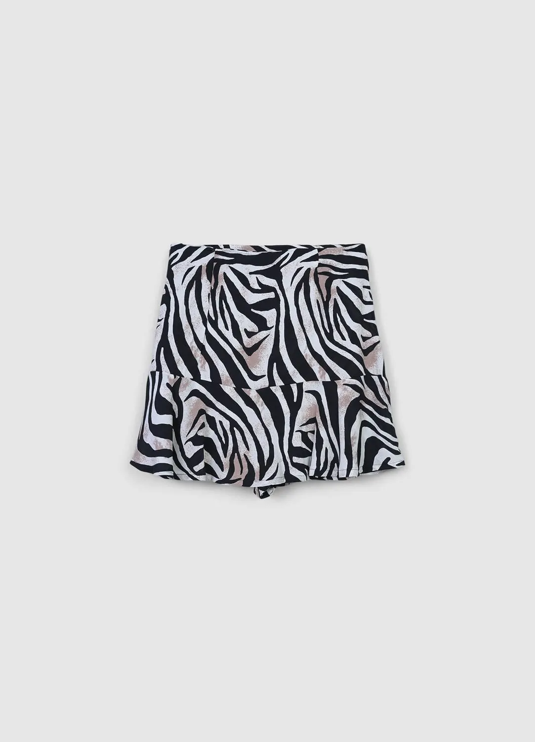Calliope jupe-short zébrée à volant femme