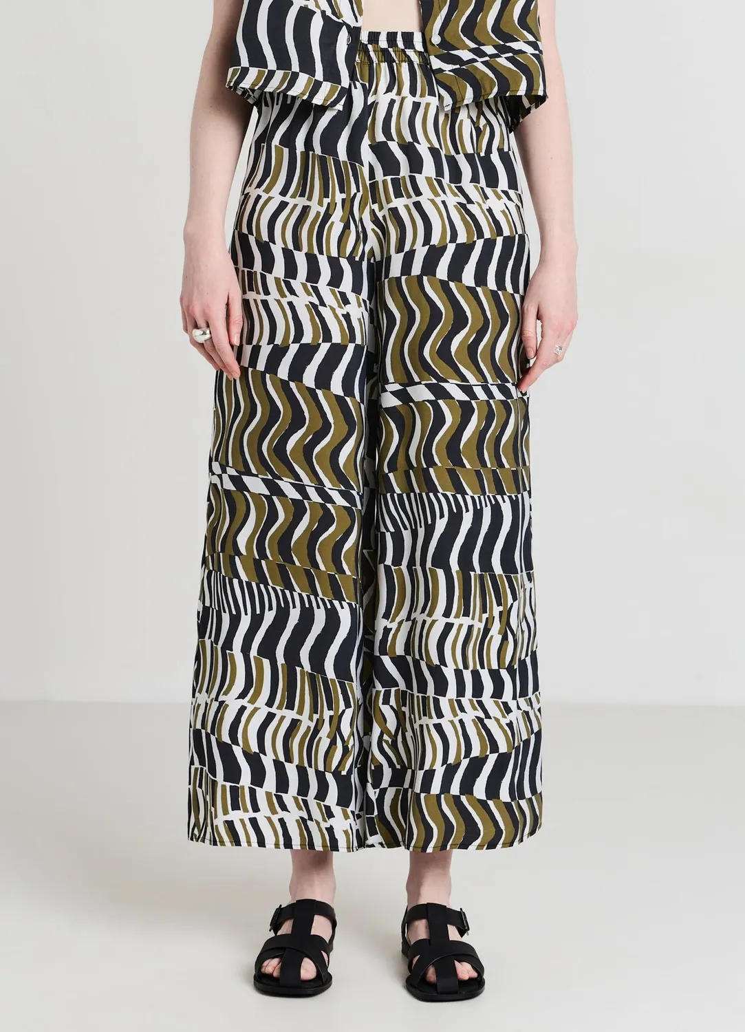 Calliope pantalon palazzo fantaisie femme large