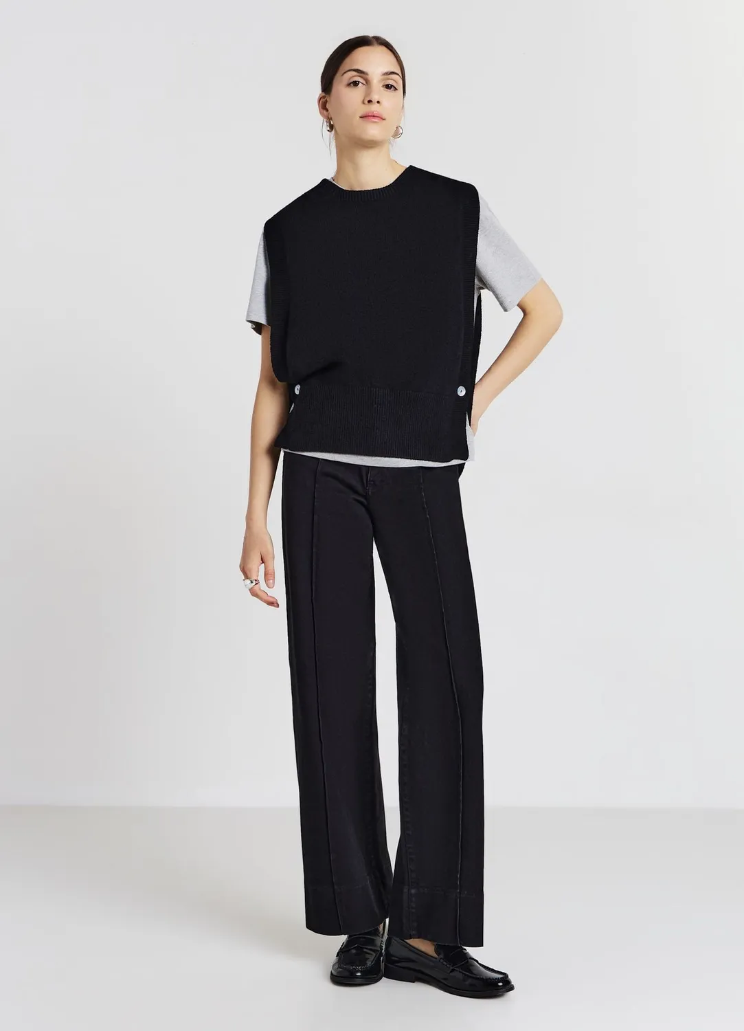 Calliope Gilet in maglia gilet femme maille boutons