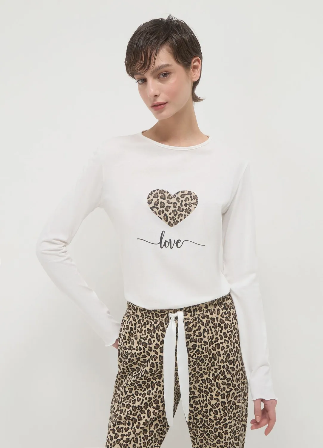 Calliope pyjama long femme animalier 2 pièces
