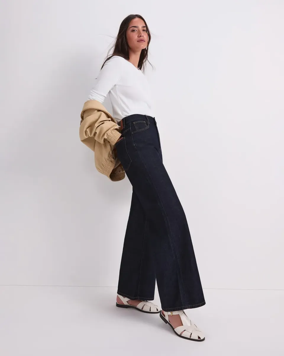 Sportscraft Simmi Wide Leg Jean jean blanc large