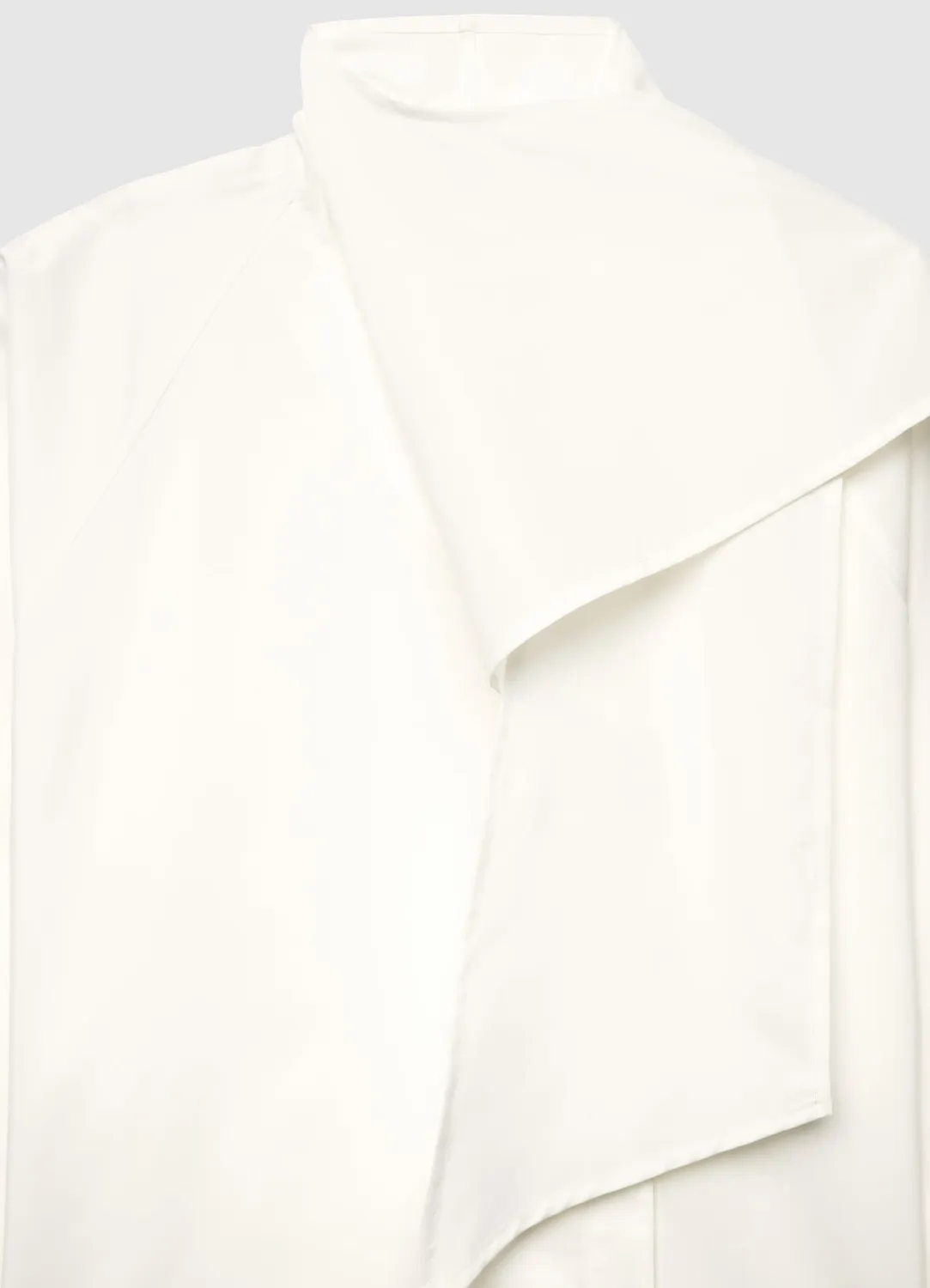 Calliope Chemise Femme Foulard Col Officier Unie