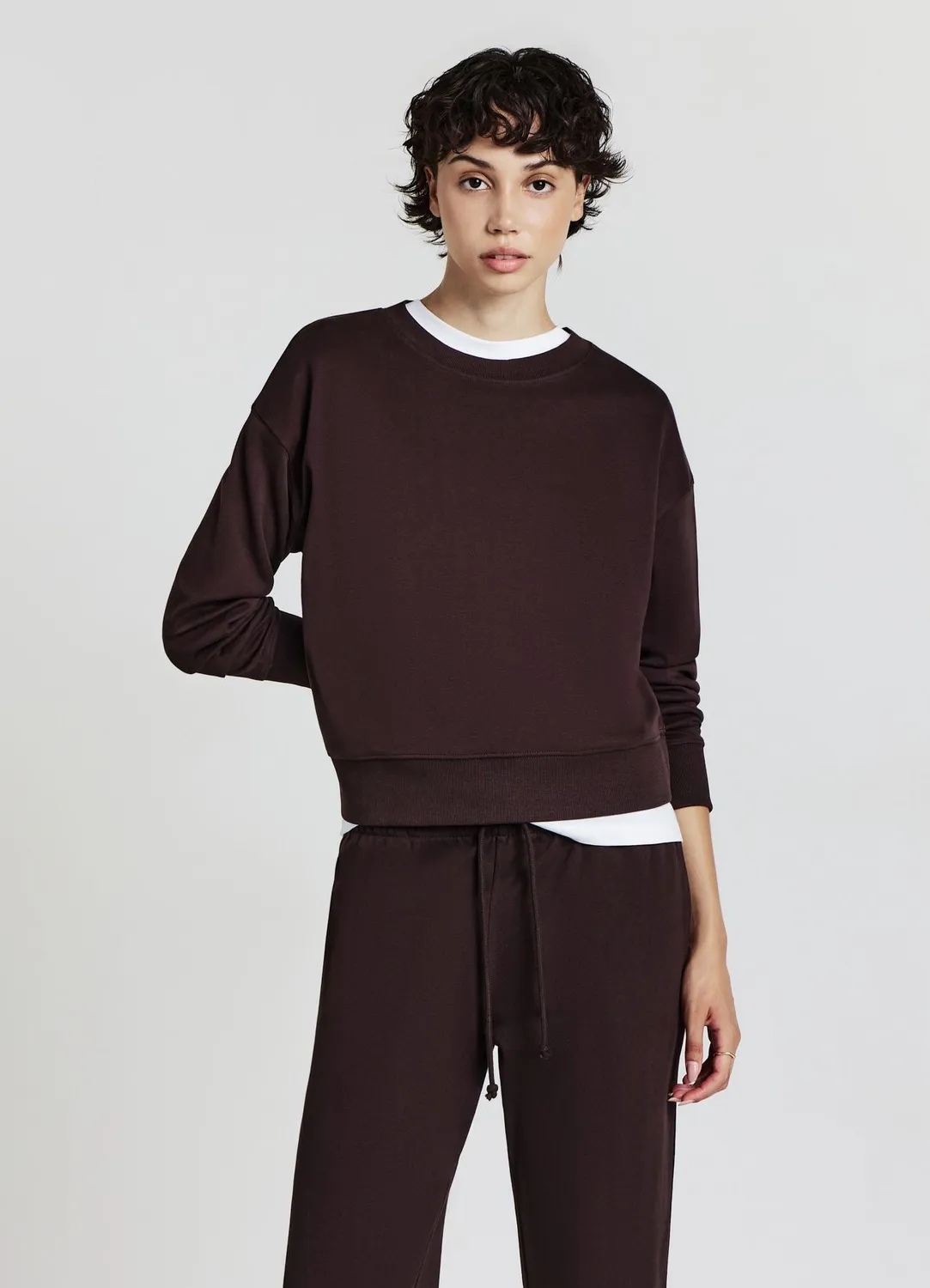 Calliope sweat femme col rond uni basique
