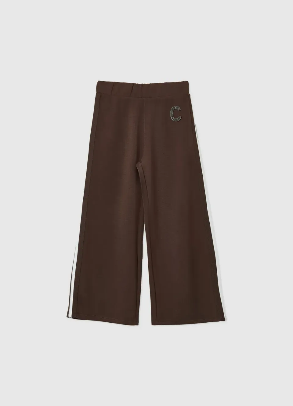 Calliope jogging wide leg fille à bandes latérales